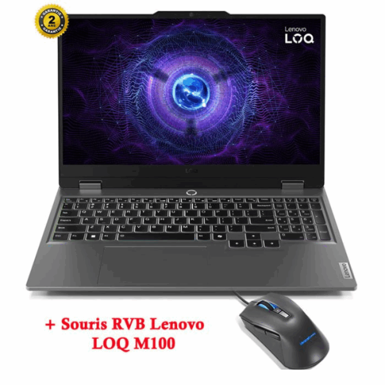 PC Portable Gamer LENOVO LOQ 15IAX9E i5 12è Gén 16Go 512Go RTX 2050 4Go – 83LK006SFG Tunisie