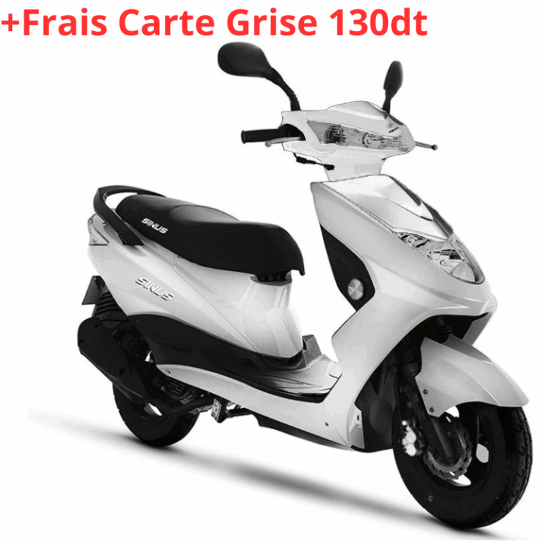 Moto Zimota Sinus 124cc – Blanc Tunisie