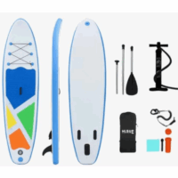 Planche à pagaie What Sup Tropical 10.7 pieds – Blanc & Bleu & Vert & Jaune & Orange Tunisie