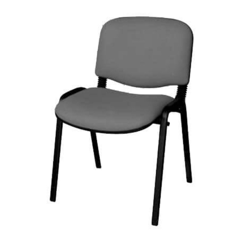 Chaise Attente ISO 1 Place Sans Accoudoirs Base Noir – Gris Tunisie