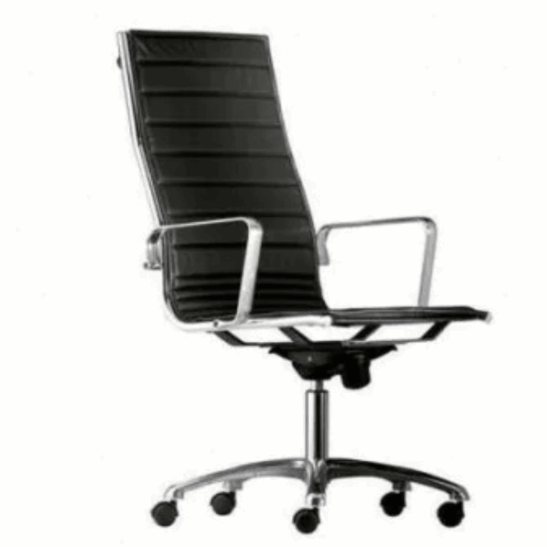 Chaise de bureau de direction Monaco HD Base Noir – Noir Tunisie