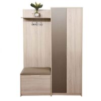 Meuble D’entrée Élément Square A 2 Portes – Chêne Brut & Moka – PC25CB/MK01 Tunisie