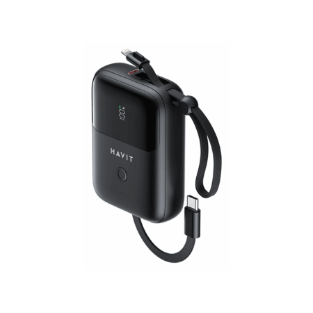 Power Bank Havit 10000 mAh 20W – Noir – PB5215 Tunisie