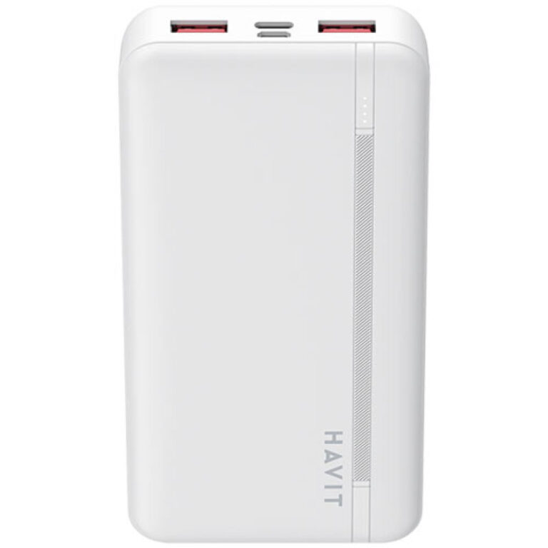 Power Bank Havit 20000 mAh 22.5W – Blanc – PB92 Tunisie