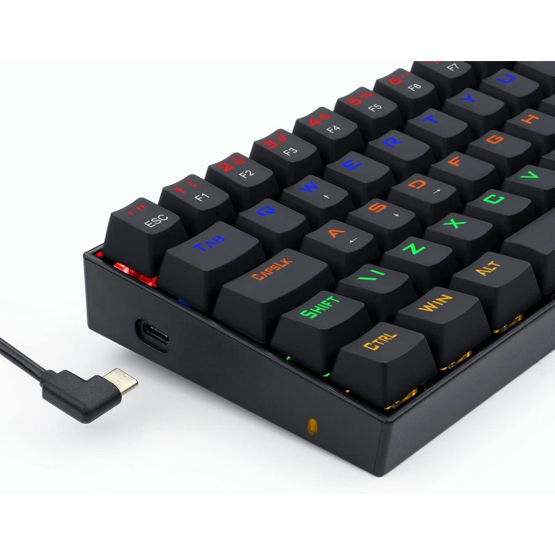 Clavier Gaming Mécanique Redragon Lakshmi K606r 60% Rainbow RGB red switch –  K606R Tunisie