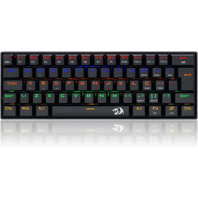 Clavier Gaming Mécanique Redragon Lakshmi K606r 60% Rainbow RGB red switch –  K606R Tunisie