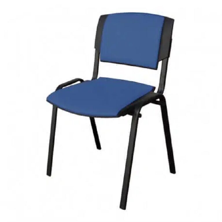 Chaise Visiteur Sigma Simple Base Noir – Bleu Tunisie