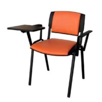 Chaise Visiteur Sigma + Tablette + Accoudoirs – Blanc – CHB0078BC Tunisie