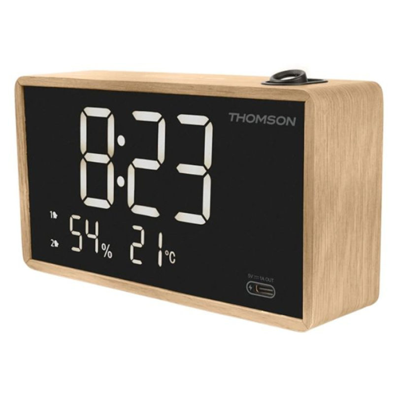 Radio-Réveil Avec projection THOMSON CP202T – Bois – CP202T Tunisie