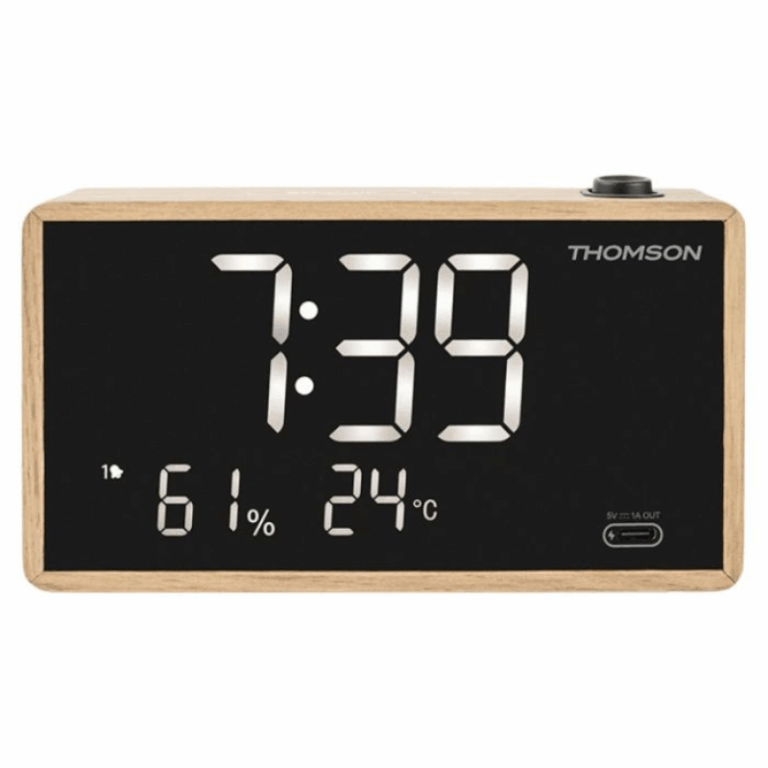 Radio-Réveil Avec projection THOMSON CP202T – Bois – CP202T Tunisie