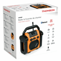 Radio et Enceinte Sans fil Thomson WKR60BT De Chantier – Noir & Orange – WKR60BT Tunisie