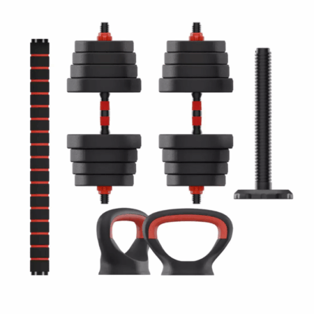 Kit de musculation Ksix 30 kg, haltères, disques, barre ,kettlebell- Noir – BMANC01N30 Tunisie