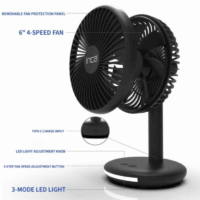 Mini Ventilateur Portable Rechargeable Inca FMI-16B – Noir-FMI-16B Tunisie