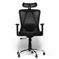 Chaise de Bureau Leonardo Noir – Base Noir Tunisie