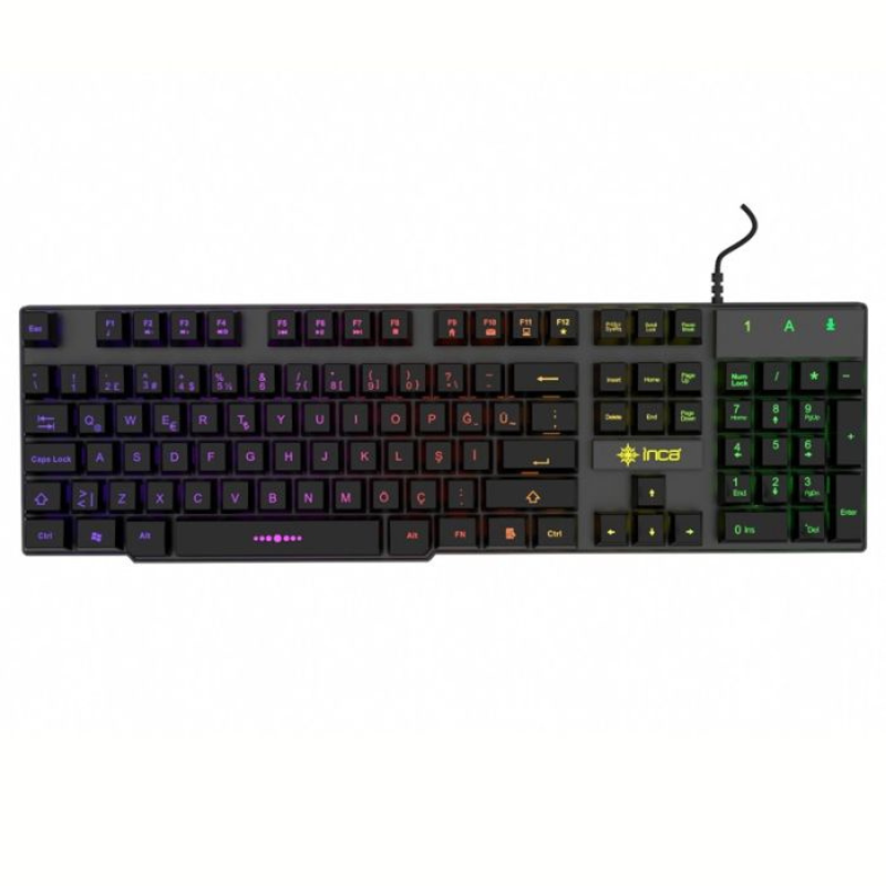Clavier Gamer Filaire INCA IKG-446 RGB- Noir – IKG-446 Tunisie
