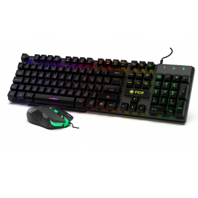 Ensemble Clavier + Souris Filaire Gamer INCA IKG-448 USB – Noir – IKG-448 Tunisie