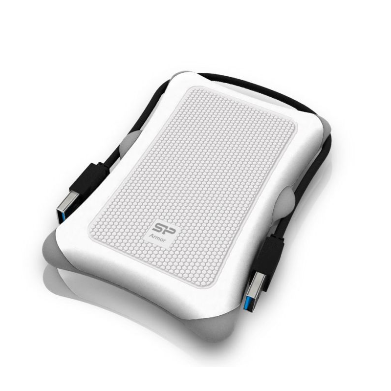 Disque Dur Externe Antichoc Silicon Power Armor 2 To A30 – Blanc -SP020TBPHDA30S3W Tunisie