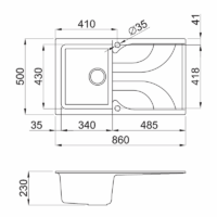 Évier Graniteck Focus F.86W Blanc Tunisie