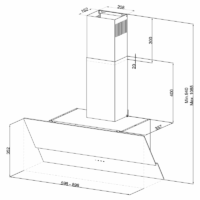 Hotte Décorative Focus GALAXY.60 60 cm Noir Tunisie