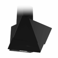 Hotte Décorative Focus QUADRA.9010 90 cm Inox + Vitro Noir Tunisie