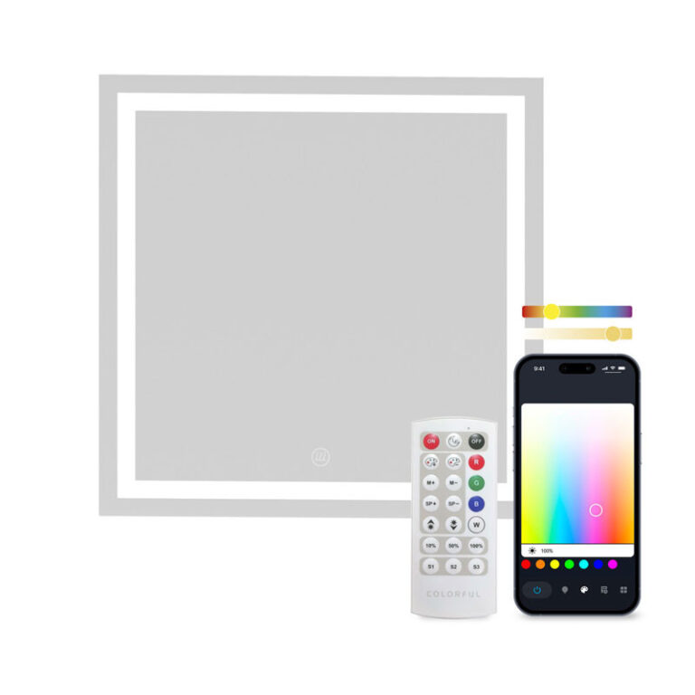 Miroir intelligent KSIX Aqua, antibuée 70x70cm, haut-parleur intégré – BESP02 Tunisie