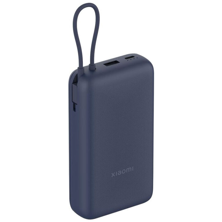 Power Bank XIAOMI 33W 20000mAh (Câble Intégré) Bleu – 58248 Tunisie