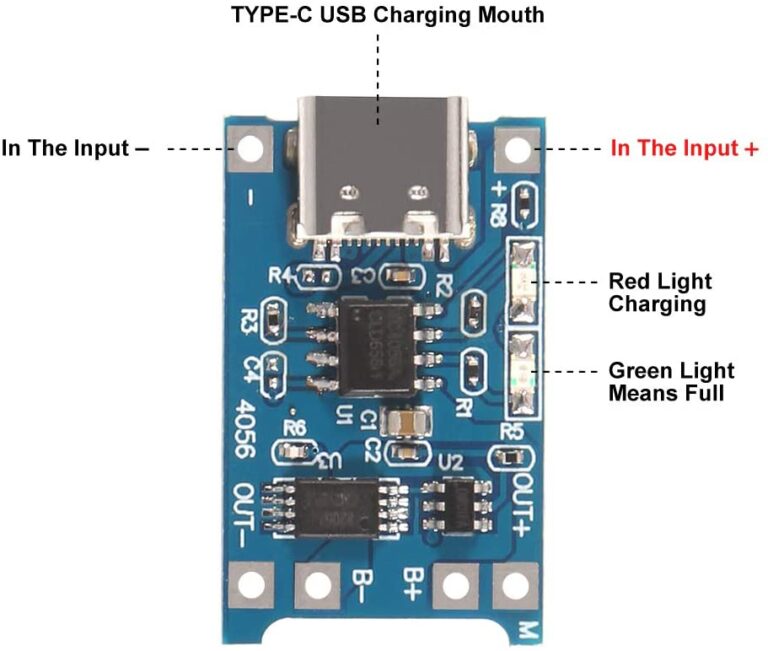 Module chargeur de Batterie 18650 TP4056 5V Type C Micro USB 1A double sortie Tunisie