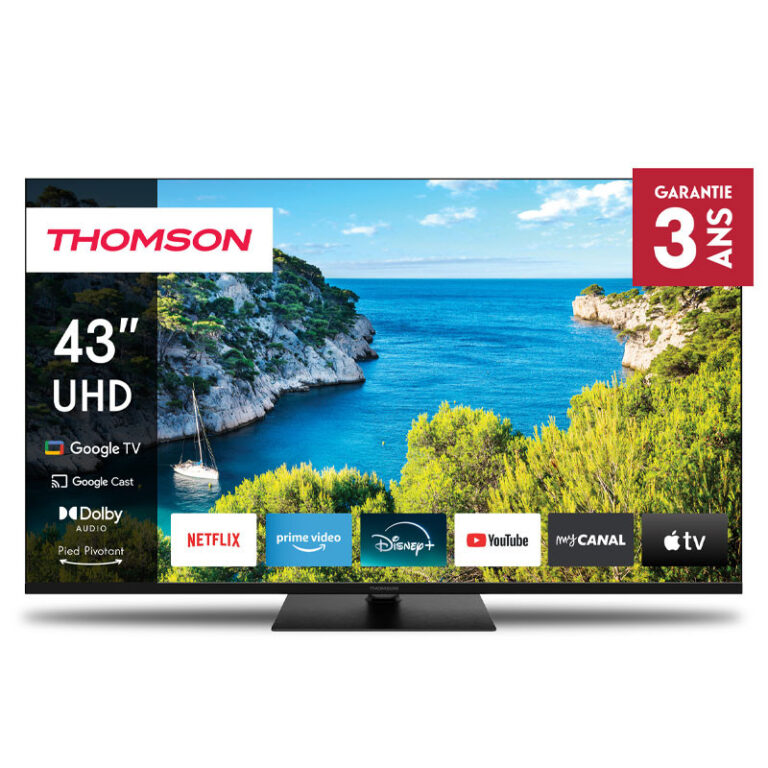 Téléviseur Thomson 43UG5C14 UHD 4K Smart Google TV Noir Tunisie