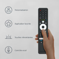 Téléviseur Thomson 50QG4S14 QLED Side Feet Google TV Noir Tunisie