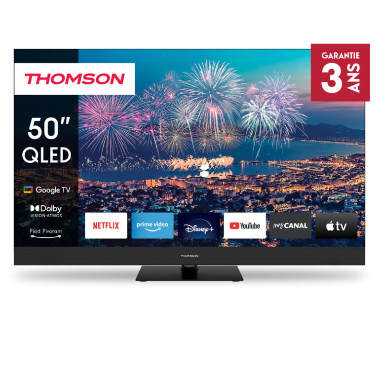 Téléviseur Thomson 50QG6C14 Smart QLED Plus Google TV Noir Tunisie