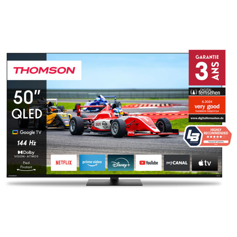 Téléviseur Thomson 50QG7C14 Smart QLED Pro Google Tv Noir Tunisie