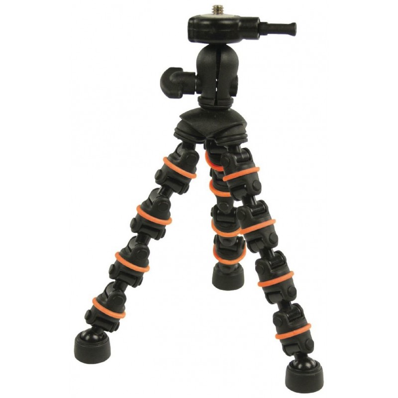 Trépied Flexible Camlink 0.5 Kg 18 CM Noir & Orange – CL-TP130 Tunisie