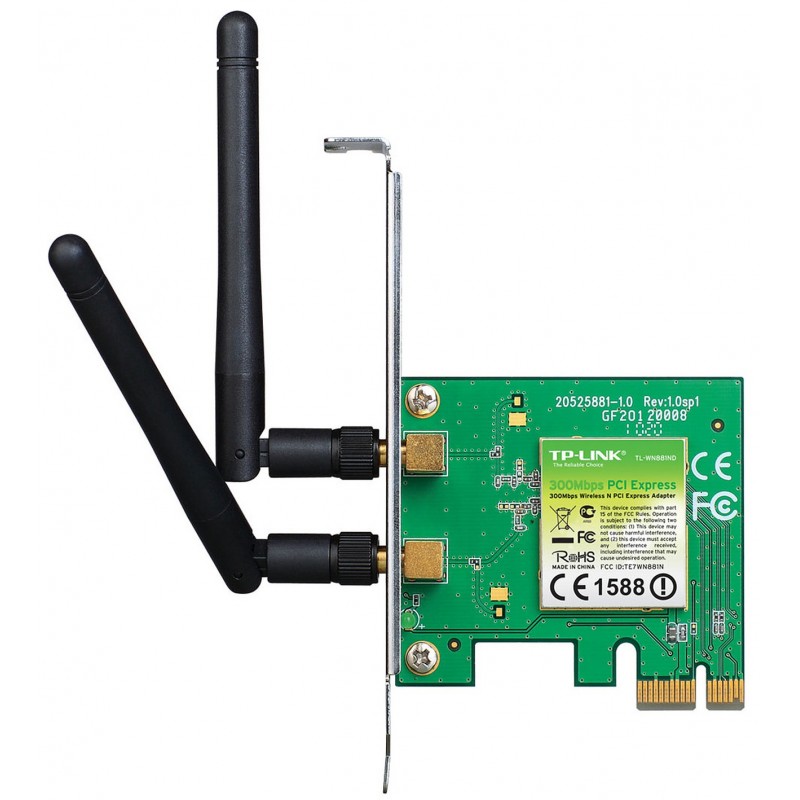 Adaptateur Tp-link Pci Express Wifi N 300 Mbps -TL-WN881ND Tunisie