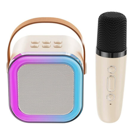Haut Parleur Bluetooth K12 5W Avec Microphone – Beige -K12-BEIGE Tunisie