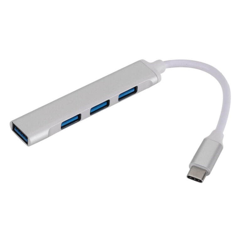 Hub 4 Ports Type C-809 Vers Usb -Blanc Tunisie