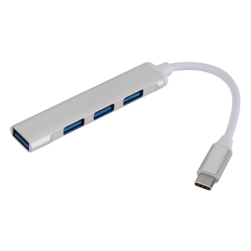 Hub 4 Ports Type C-809 Vers Usb -Blanc Tunisie