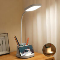 Lampe De Bureau Led Platinet 4en1 Porte-stylo , Veilleuse et Chargeur De Téléphone 5 W – Blanc -Pdl008 Tunisie