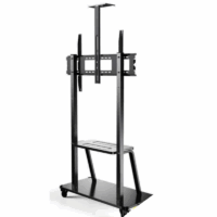 Support tv mobile avec 4 roues de 32″a 75″ – Noir Tunisie