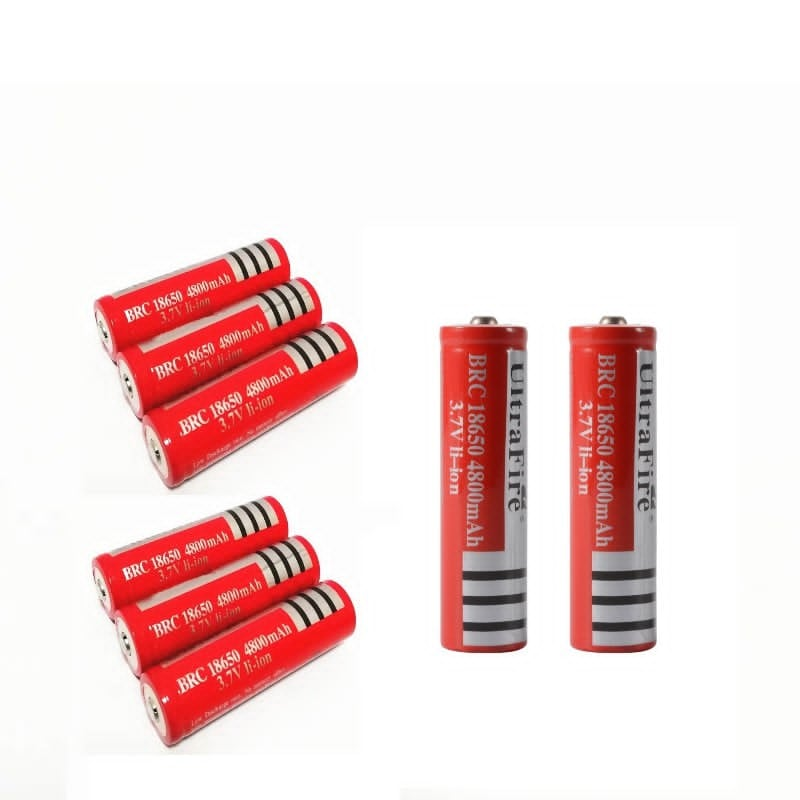 Lot de 8 Batteries Rechargeables 18650 3.7 V 4800mAh Li-Ion Tunisie