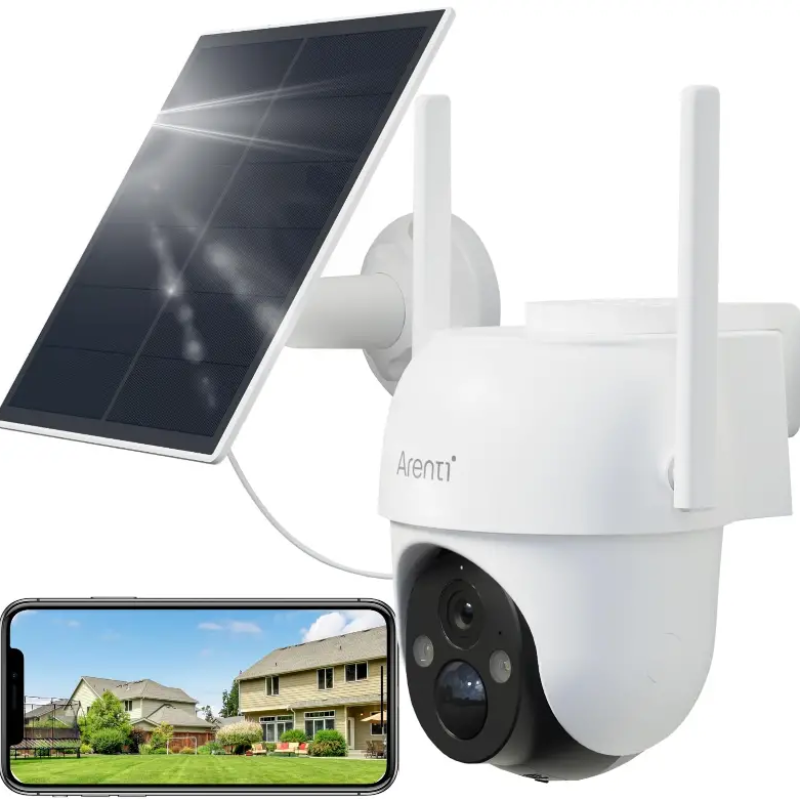 Caméra De Surveillance Externe Arenti Sans Fil à Batterie Avec Panneau Solaire Wi-Fi 2.4 – Blanc – GO2T-KIT2 Tunisie