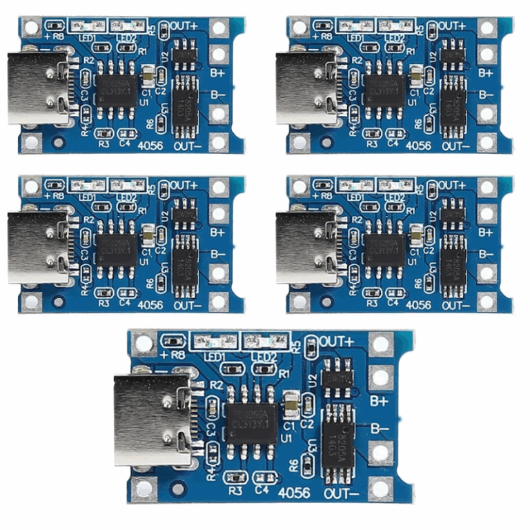 Lot de 5 Module chargeur de Batterie 18650 TP4056 5V Type C Micro USB 1A double sortie Tunisie
