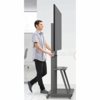 Support tv mobile avec 4 roues de 32″a 75″ – Noir Tunisie