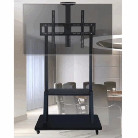 Support tv mobile avec 4 roues de 32″a 75″ – Noir Tunisie