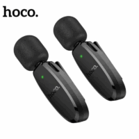 Micro Cravate Sans Fil Hoco  Double avec Récepteur Type-C & Lightning – Noir – L15 Tunisie