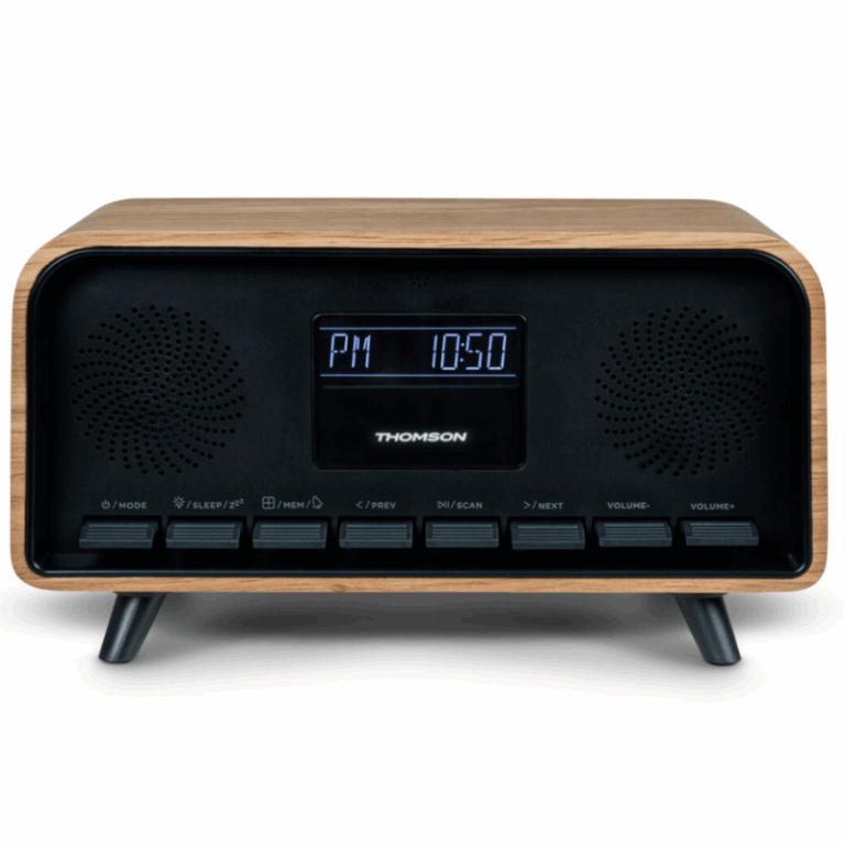Enceinte Vintage avec réveil Thomson 30 w – Bois & Noir – RT850BT Tunisie