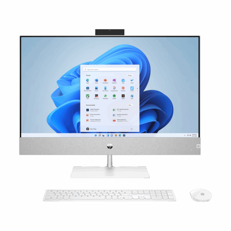 PC de Bureau All-in-One HP Pavilion 27-ca2025nk i5 13E Gen 8 Go 512 Go SSD RTX 3050 4G  – Blanc – A46TNEA Tunisie