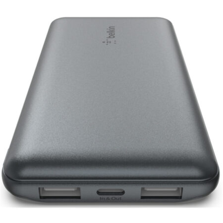 Power Bank Belkin Boost Charge 3 ports 10K  – Gris- BPB011BTGY Tunisie