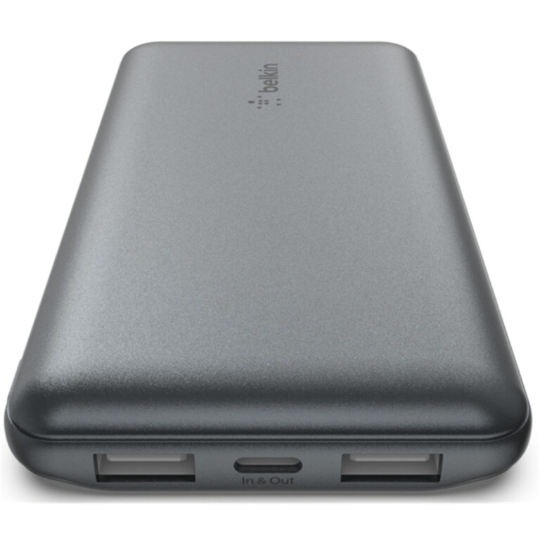 Power Bank Belkin Boost Charge 3 ports 10K  – Gris- BPB011BTGY Tunisie