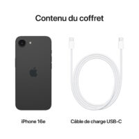 iPhone 16e 128Go – Noir – MD1Q4F/A Tunisie