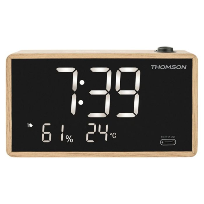 Radio-Réveil Avec projection THOMSON CP202T – Bois – CP202T Tunisie